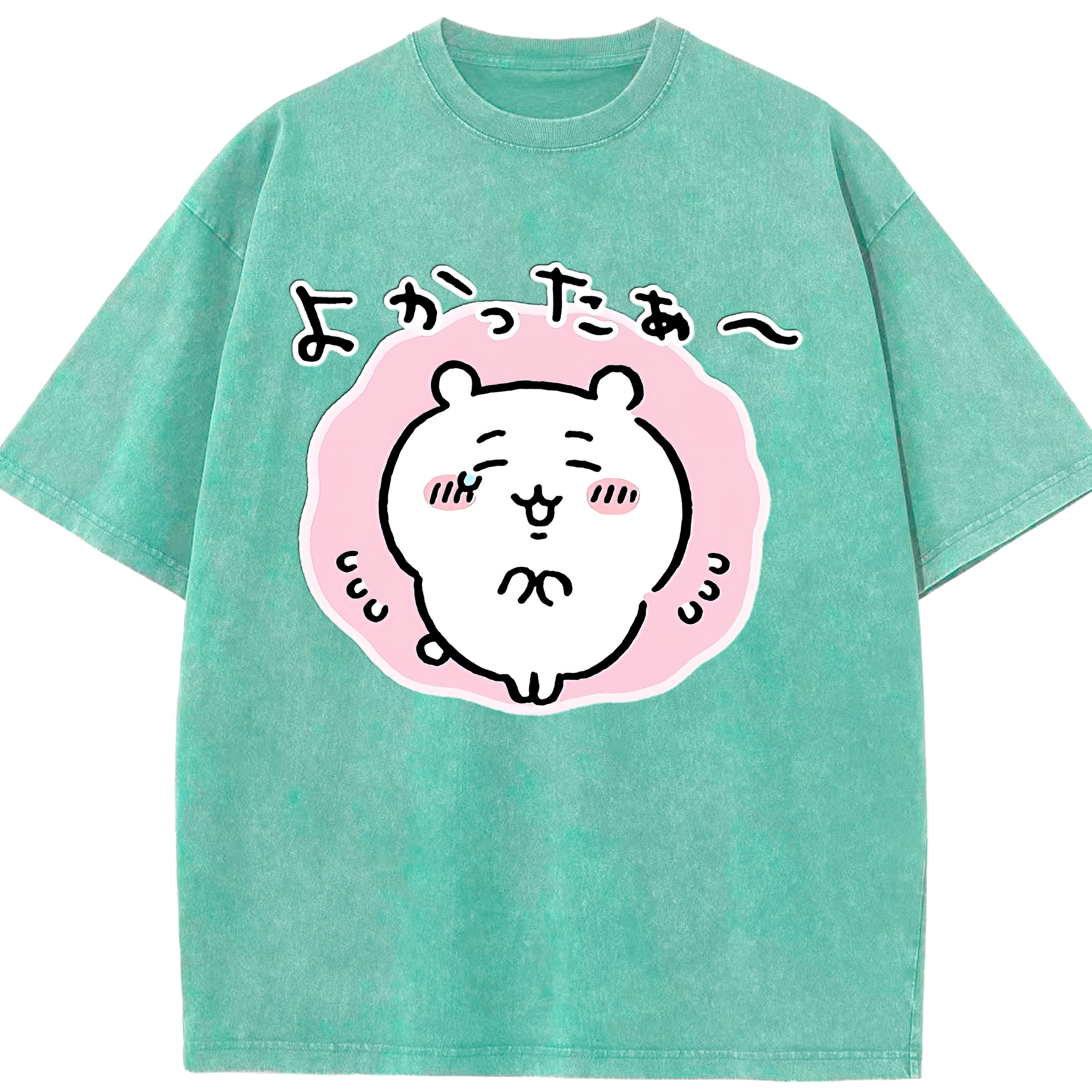 （画像用） ちいかわ ちいかわ Chii-kawa chiikawa 綿100% ヴィンテージ風 半袖Tシャツ（フロントプリント）